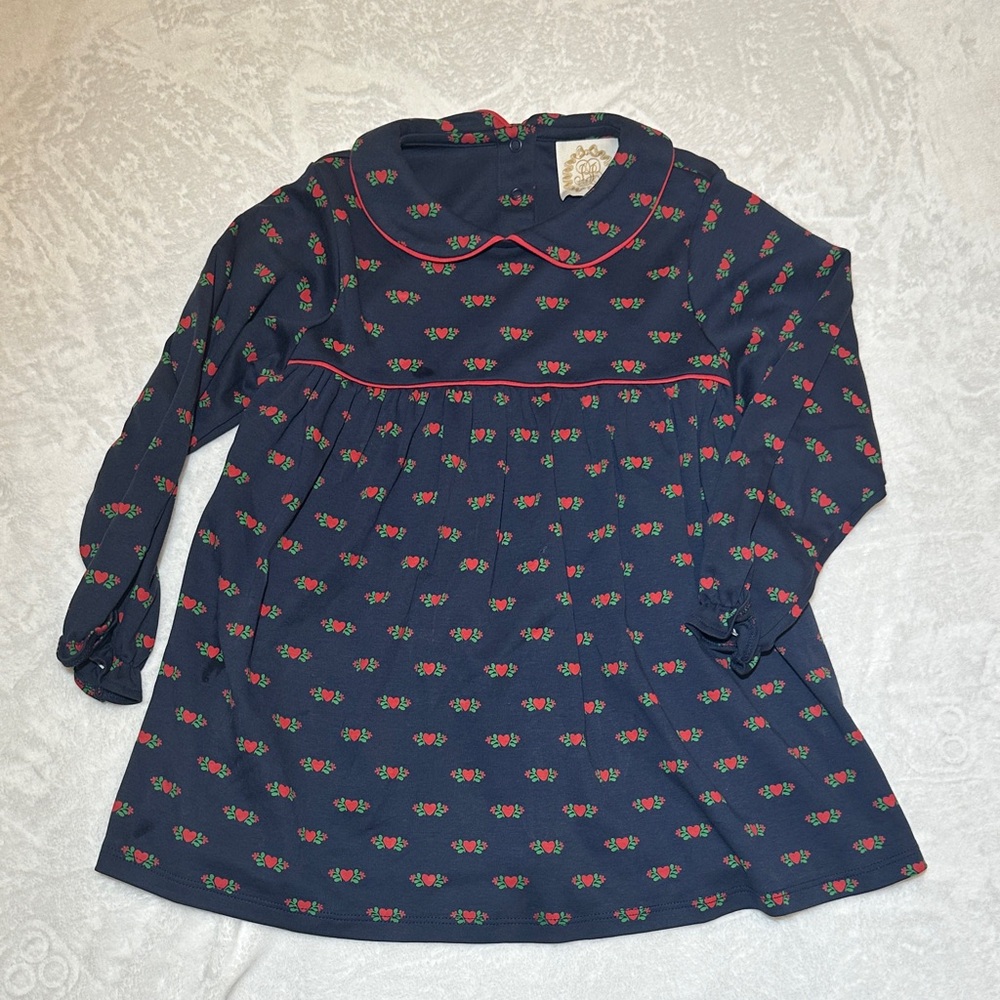 NWOT The Beaufort Bonnet Co. Navy Floral heart Long Sleeve top size 6